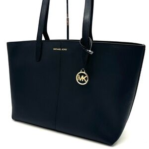 Michael Kors Medium Jet Set Travel Zip Tote Bag Black/Gold